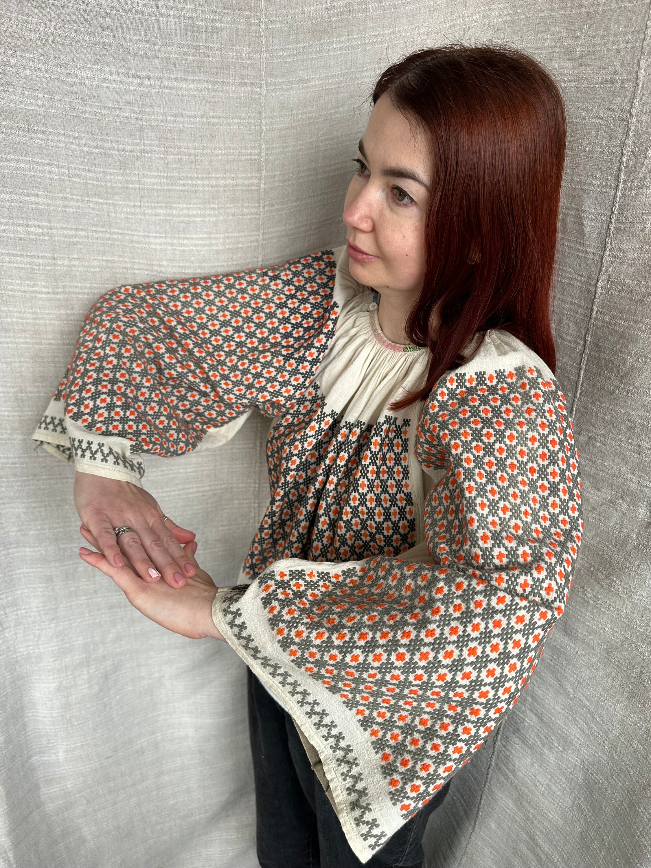 トップス antique Rumania blouse vintage 1940年代 ルーマニアブラウス - メルカリ