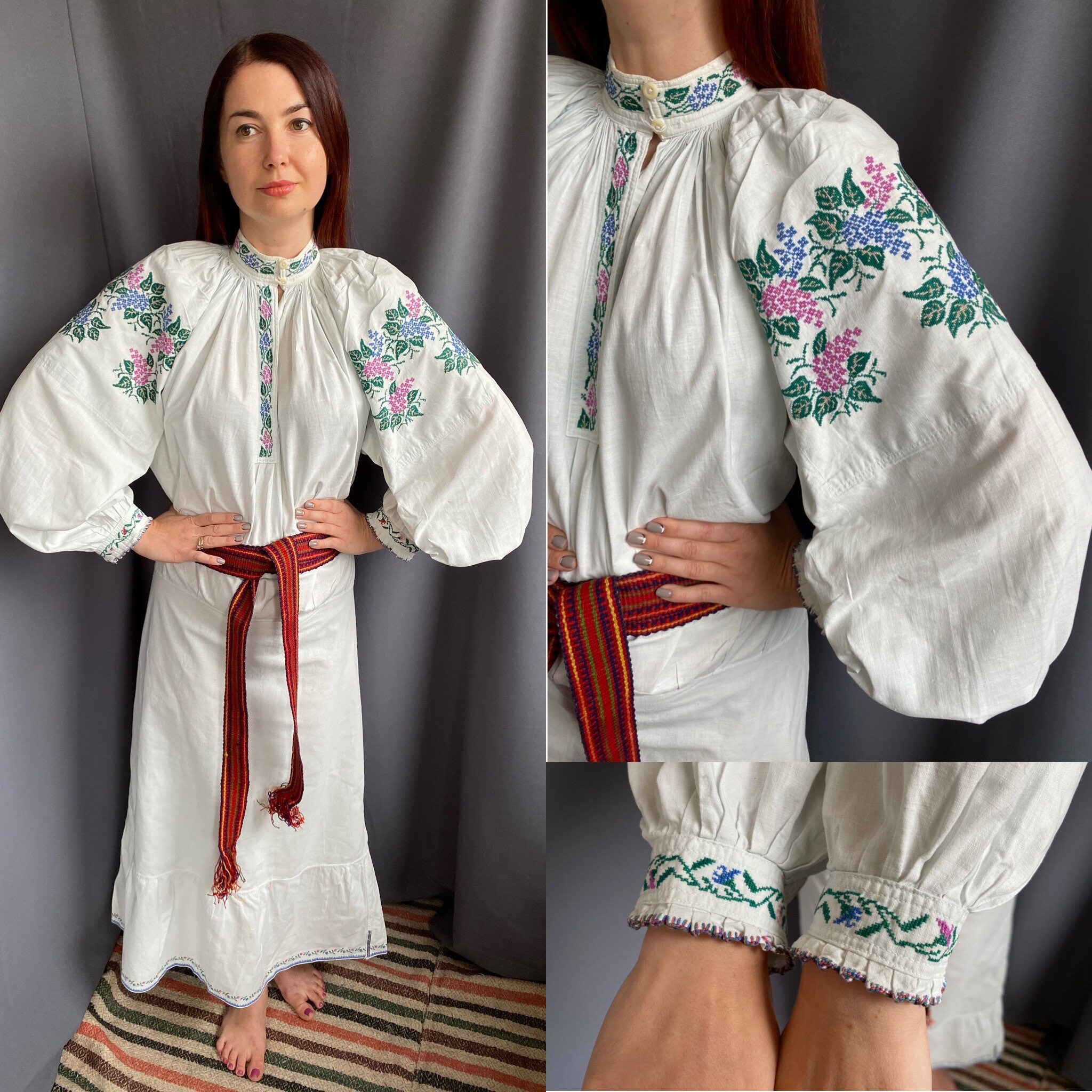 Embroidered Shirt Ukrainian Vyshyvanka Handmade sorochka folk | Etsy
