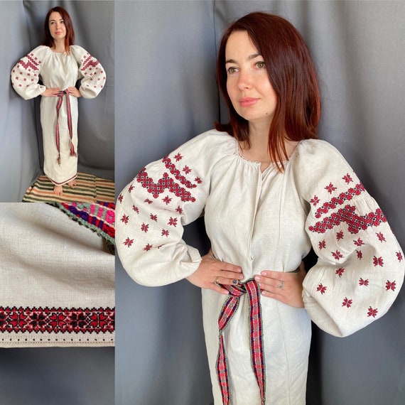 Embroidered dress Ukrainian dress Vyshyvanka  Ant… - image 1