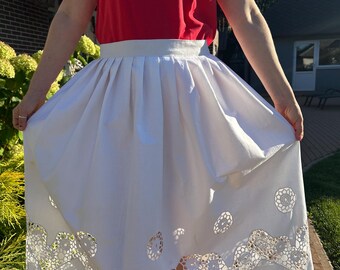 Romanian Skirt Hungarian Skirt Embroidered Skirt Linen Skirt