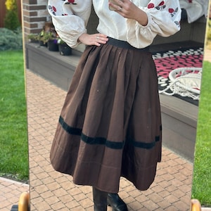 Rare skirt 1910 Antique Ukrainian Vintage skirt  folk Vyshyvanka Ethnic skirt Antique Ukrainian clothes outfit Vintage gift for her