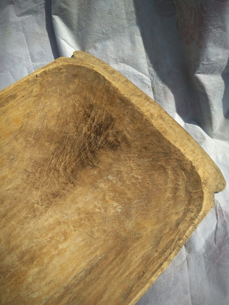 Primitive antique wooden dough bowl Rustic decor One piece if wood Handcarved dough bowl Primitive wooden bowl
