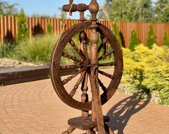 値下げ！アンティーク 手動糸紡ぎ機 糸巻き 値下げ！アンティーク 手動