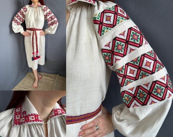 Embroidered dress Fashionable one! Ukrainian embroidered dress! Vintage clothes Antique dress Boho style Stand with Ukraine