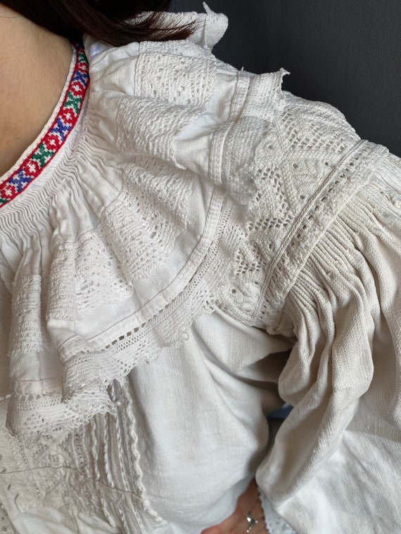 Embroidered blouse Romanian blouse Antique blouse… - image 3