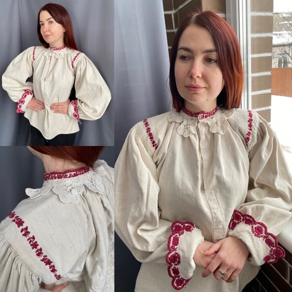 Romanian blouse Antique  blouse  Romanian embroide