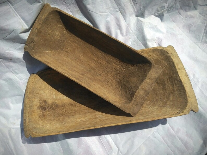 Primitive antique wooden dough bowl Rustic decor One piece if wood Handcarved dough bowl Primitive wooden bowl