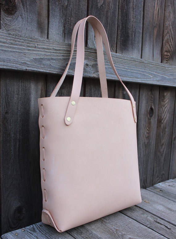 Vegetable Tanned Leather Tote