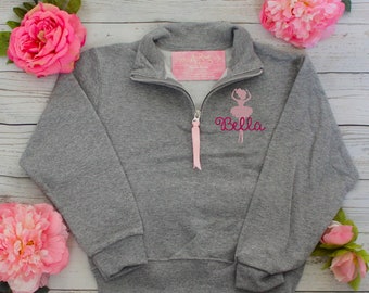 youth half zip pullover