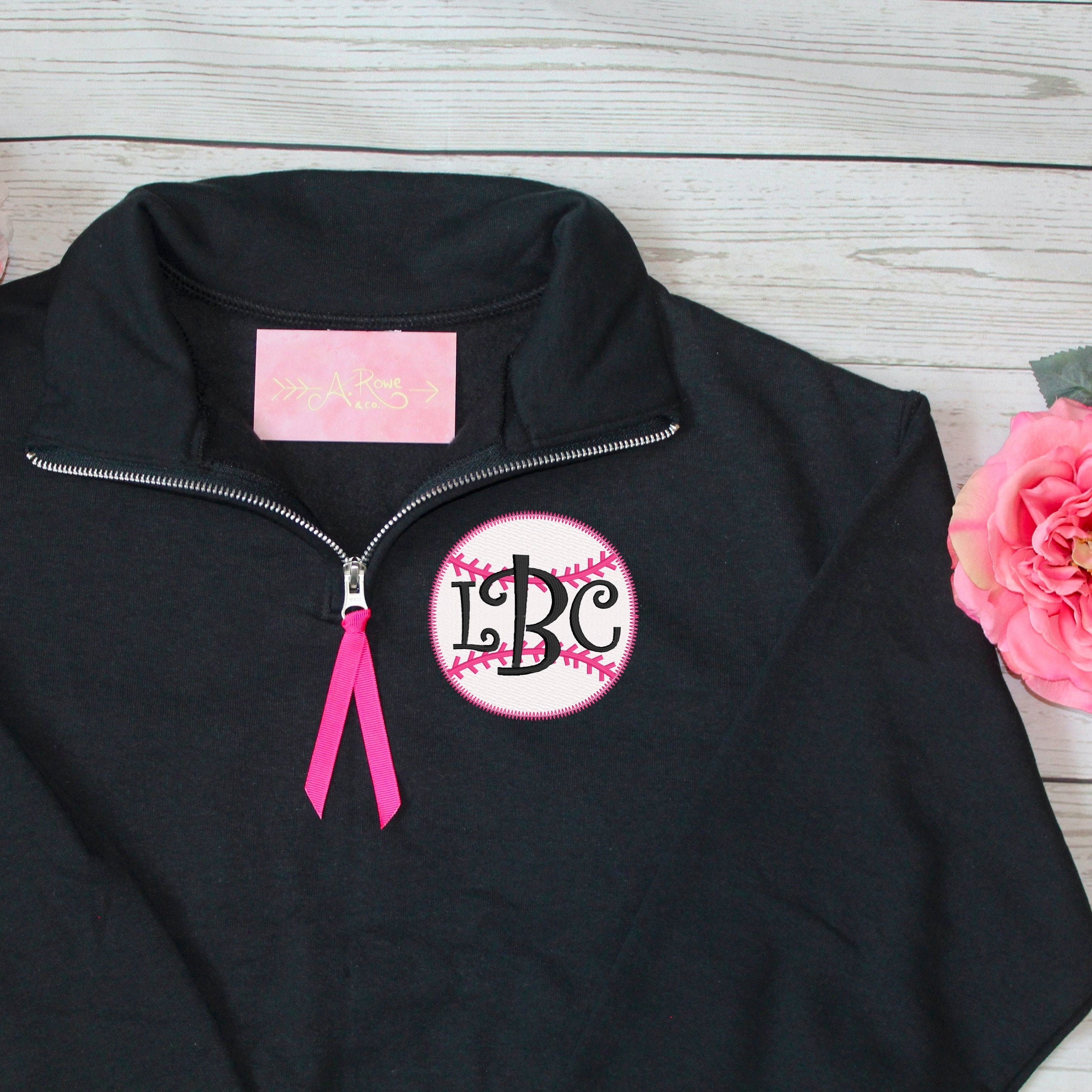 baseball quarter zip pullover