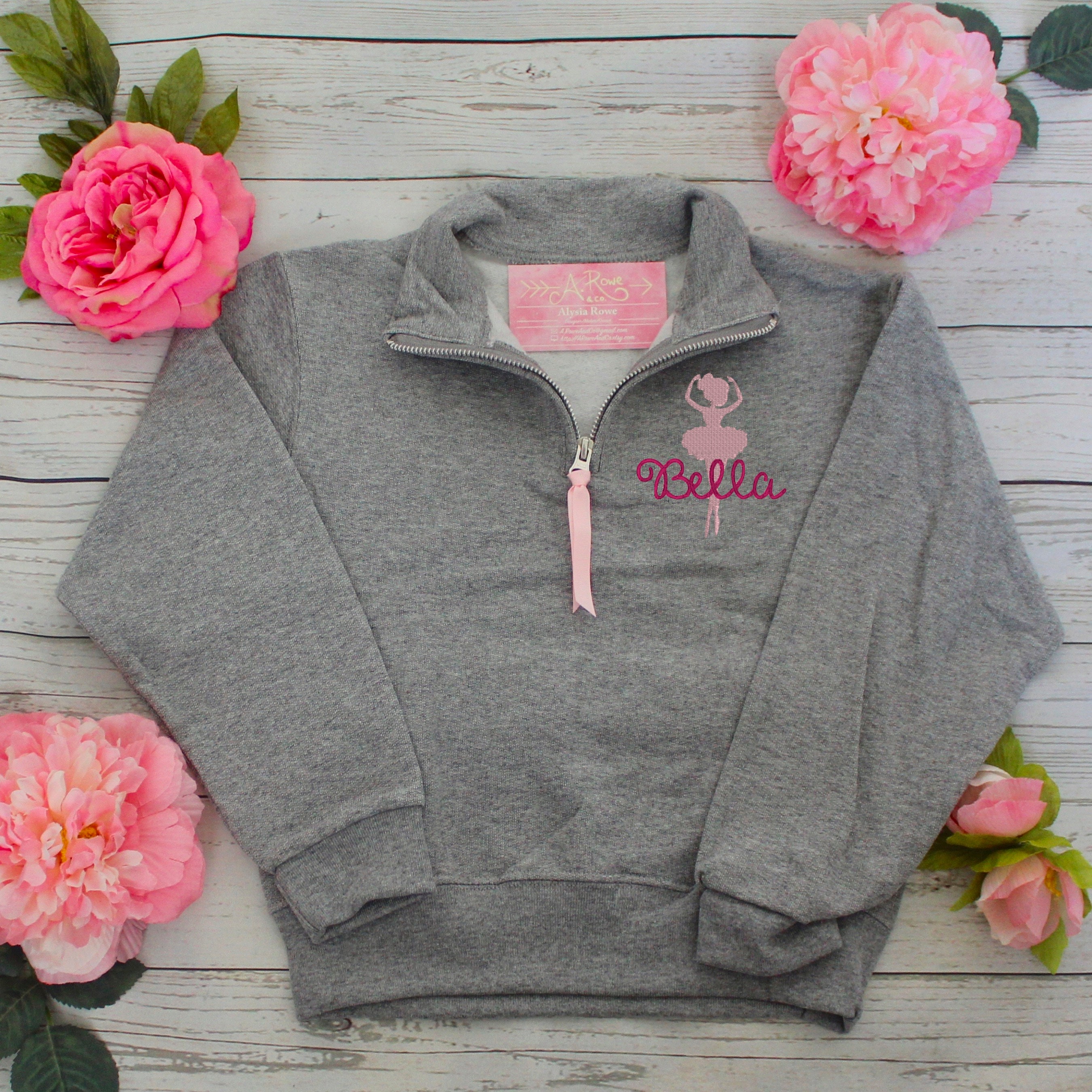 youth half zip pullover