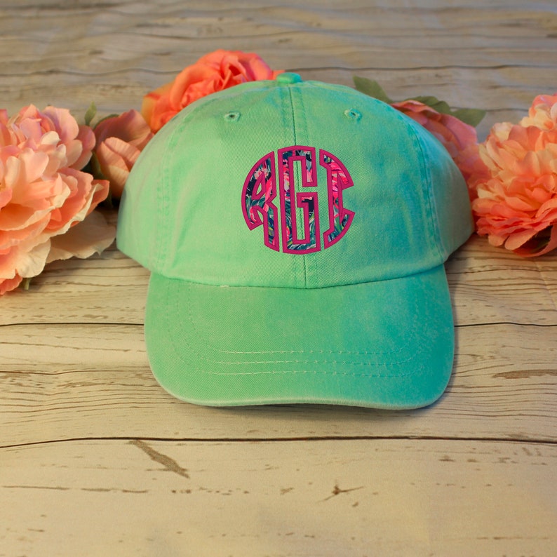 Lilly Pulitzer Monogram Hat Distressed Embroidered Hat | Etsy