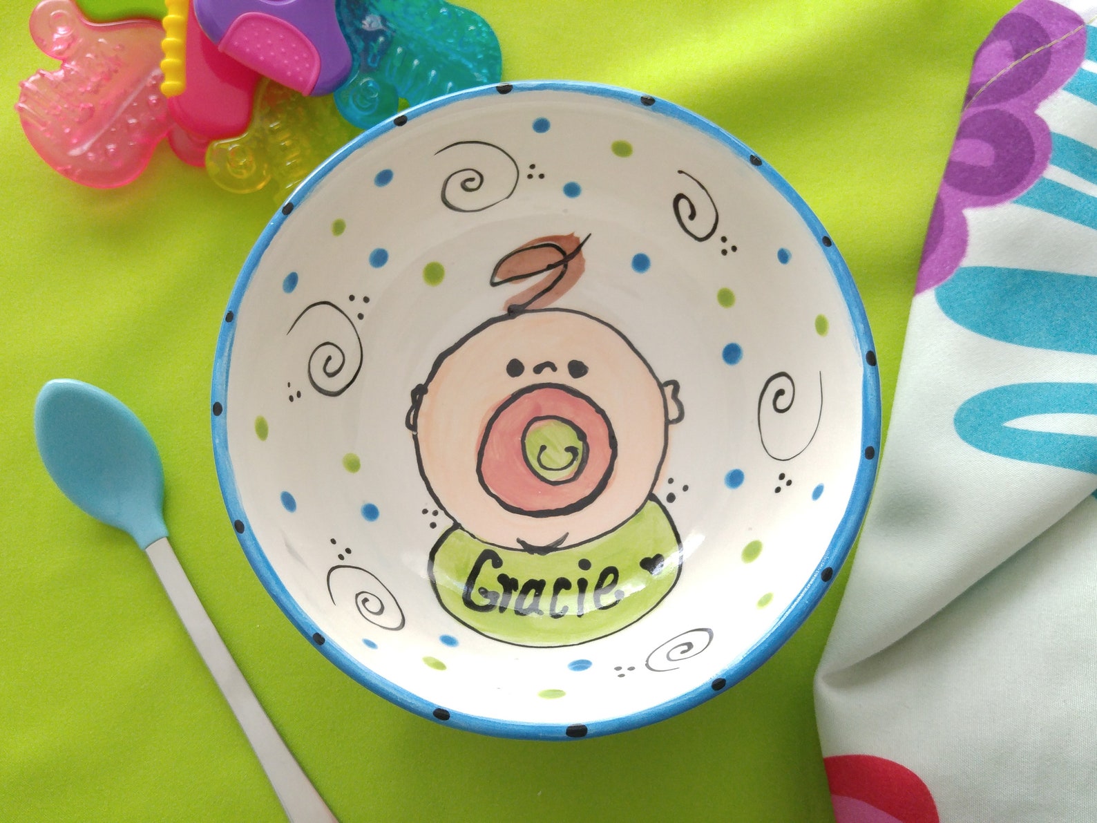 Personalized Baby Gift Baby's First Bowl Baby Girl Baby Etsy