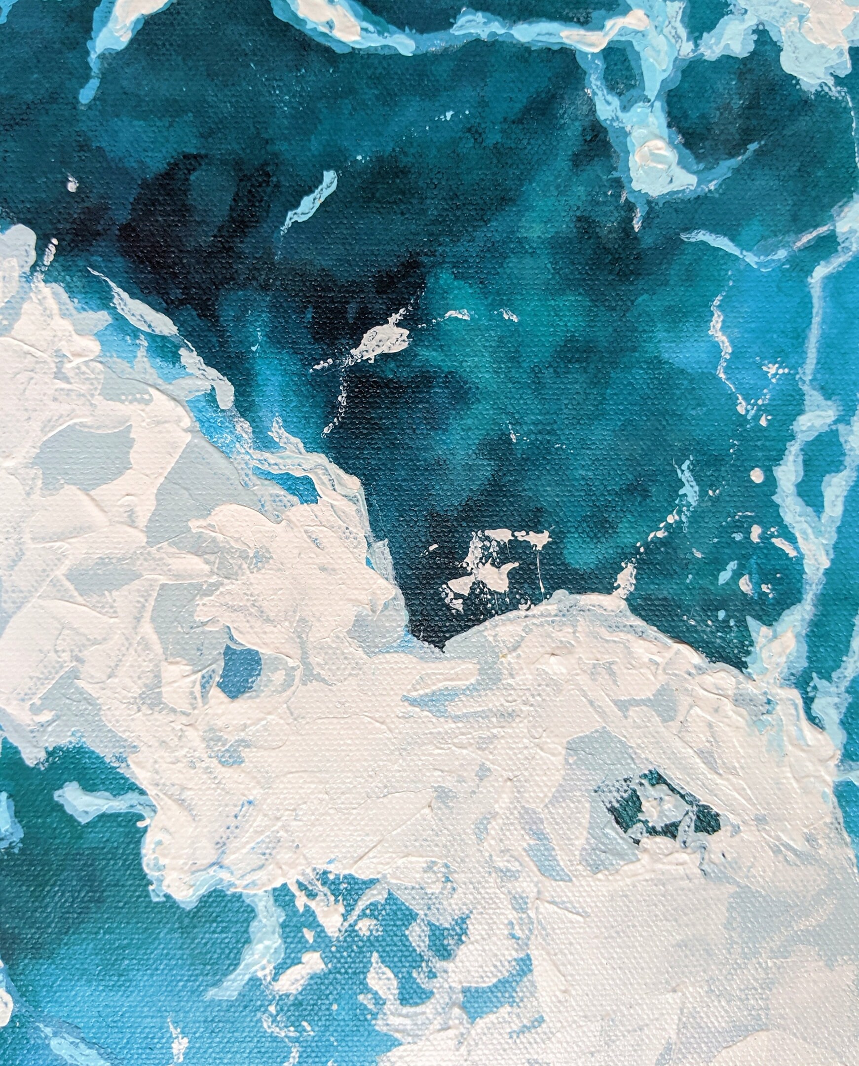 Abstract Sea Foam Original Acrylic Painting Wall Art on Etsy