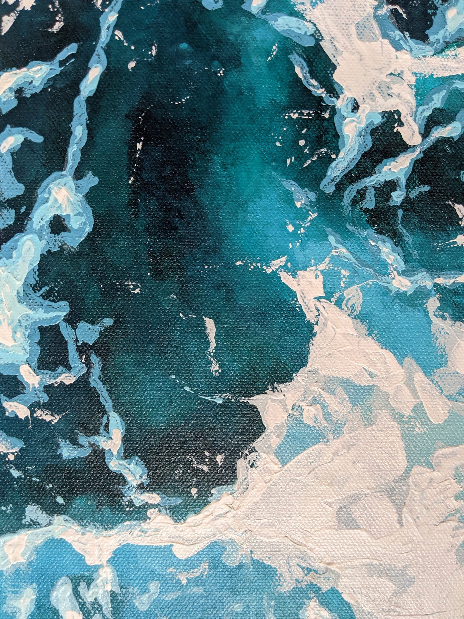 Abstract Sea Foam Original Acrylic Painting Wall Art on Etsy