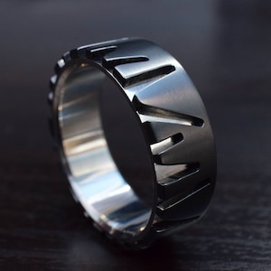 Titanium and Black Zirconium Ring, Wedding Ring, Ring For Men