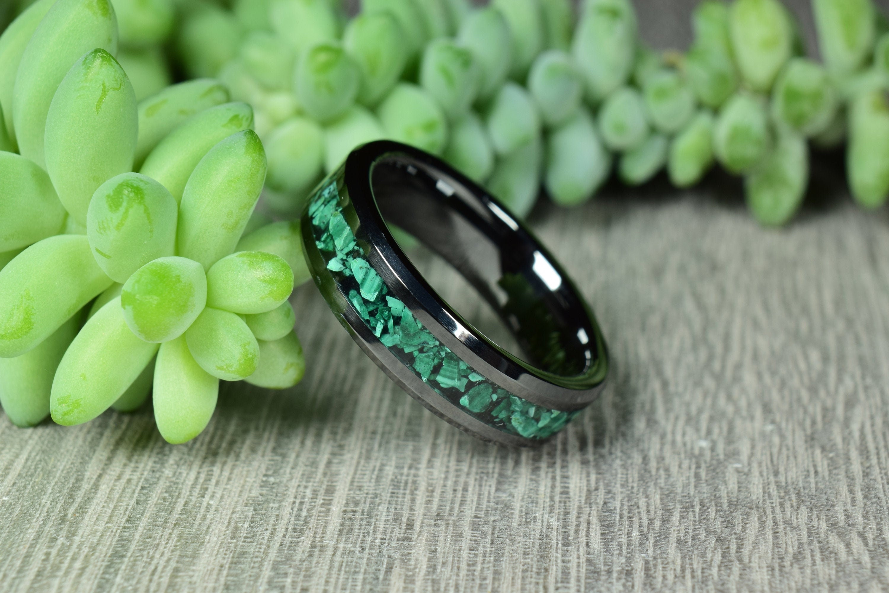 Green sale obsidian ring