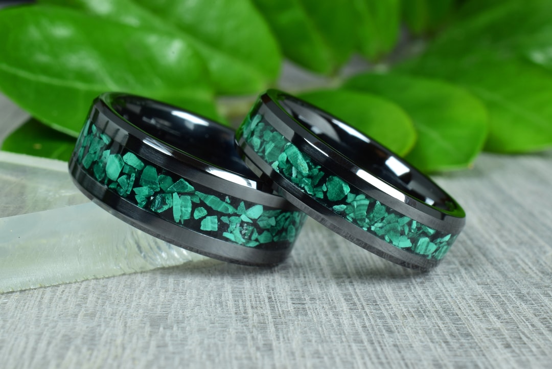 Obsidian Ring Black Ceramic Wedding Ring Black Ceramic Bridal Ring