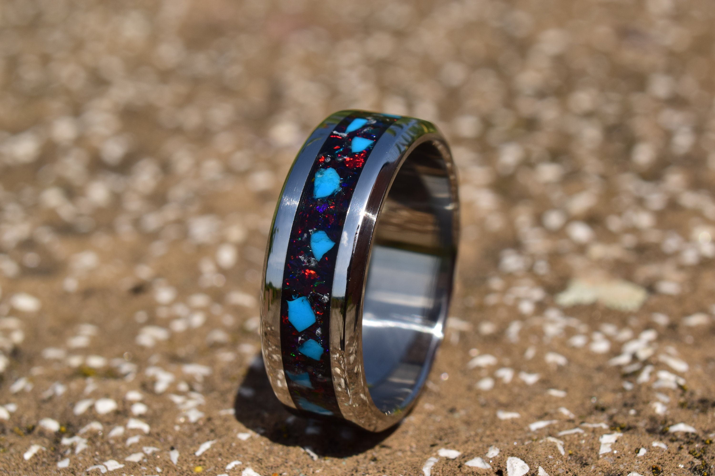 Stainless Steel Embracing Smooth Ring