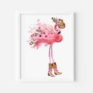 COWGIRL FLAMINGO Png | Humorous Digital | Flamingo Clipart | Commercial Use | Instant Download | Sublimation Transfer | Transfer Design