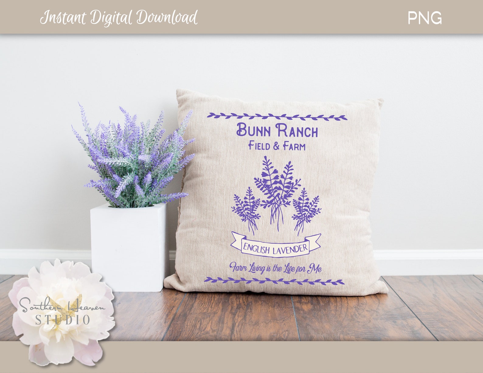 BUNN RANCH Englisch LAVENDER Svg Fixer Oberer Blumenmarkt | Etsy