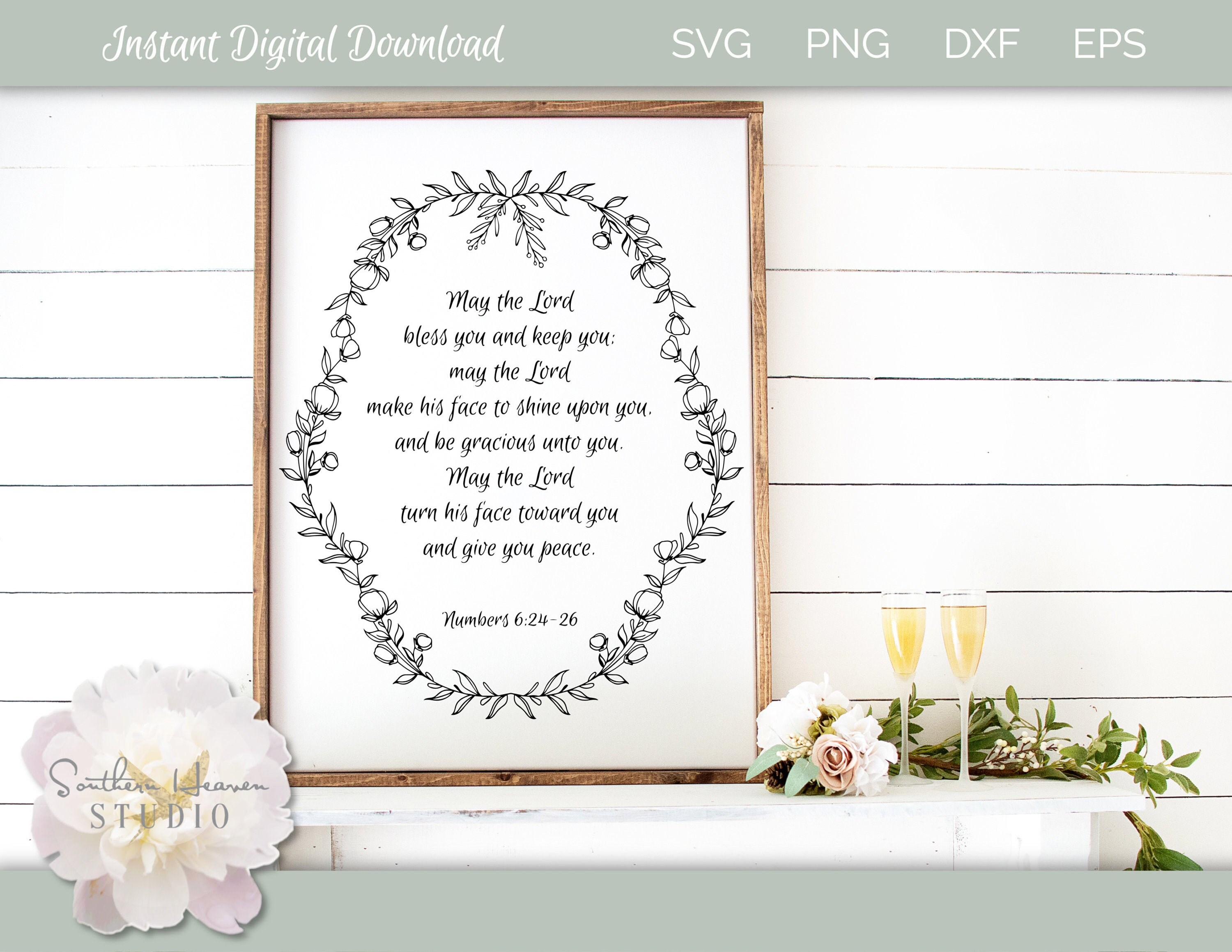 MAY THE LORD Bless You and Keep You Svg Bible Verse Svg - Etsy