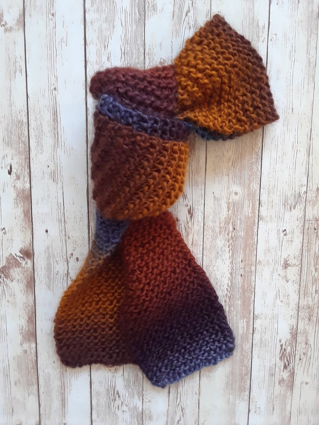 Hand Knit Scarves Hand Knit Ombre Scarves Soft and Cozy Etsy