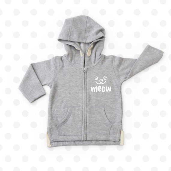 baby black zip up hoodie