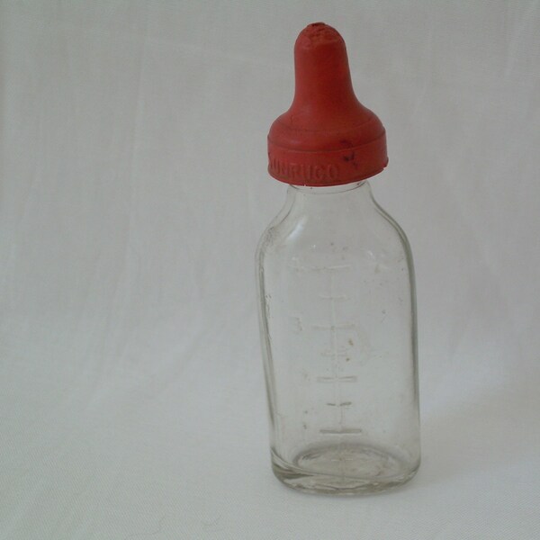 Vintage Baby Doll Glass Bottle Sunruco Sun Babe 1950s Collectible