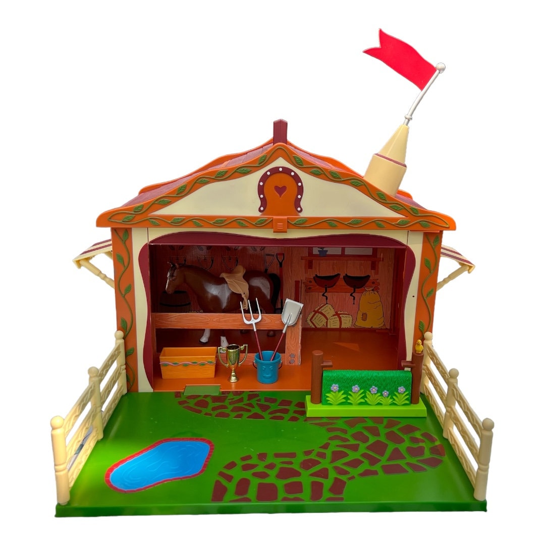 Vintage 2000 the Thoroughbred Collection Horse Stable Barn Carry