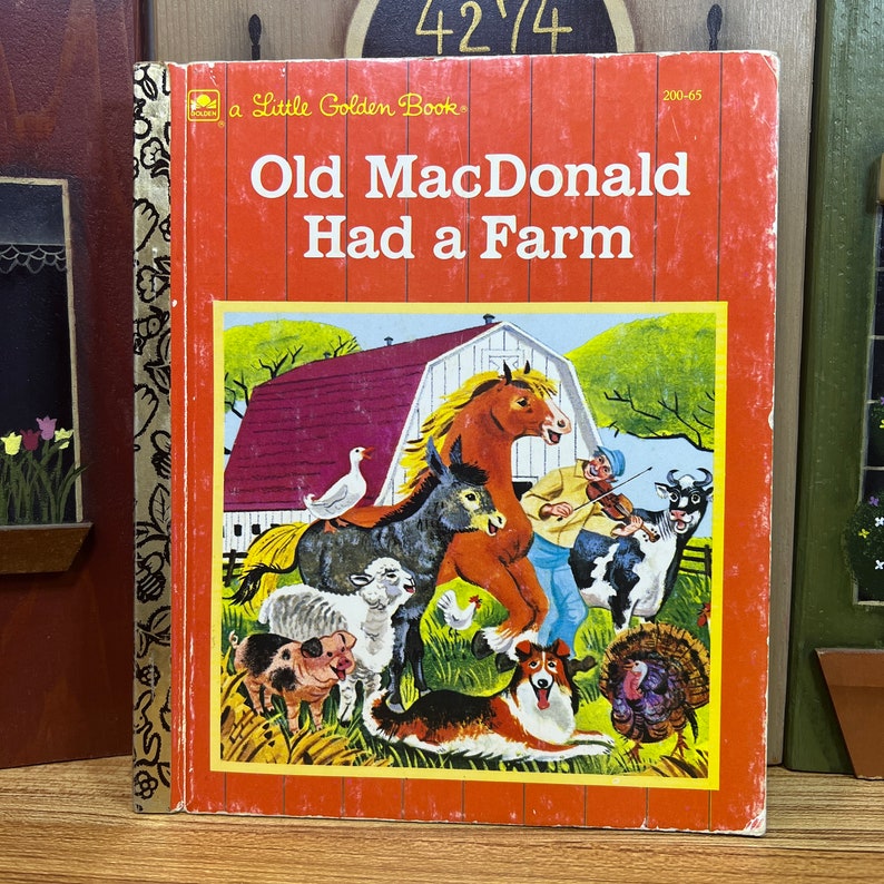 Vintage 1975 Old Macdonald Had a Farm A Little Golden Book Classic