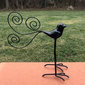 Pájaro de metal negro, tarjetero de pájaro negro, figura de pájaro de metal negro, tarjetero de pájaro de metal, porta billetes, tarjetero de pájaro de metal
