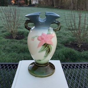 Hull Vase, Hull Woodland Vase, Vintage Hull Vase, Blue Hull Vase, Rare Hull Vase, Small Hull Vase, Perfect Hull Vase, Hull Double Handle