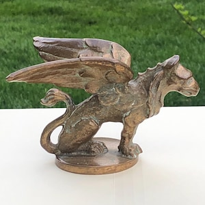 Gardner Griffin Radiator Cap, Antique Car Radiator Cap, Hood Ornament, Gardner Motor Company Radiator Cap, Vintage Gargoyle Hood Ornament