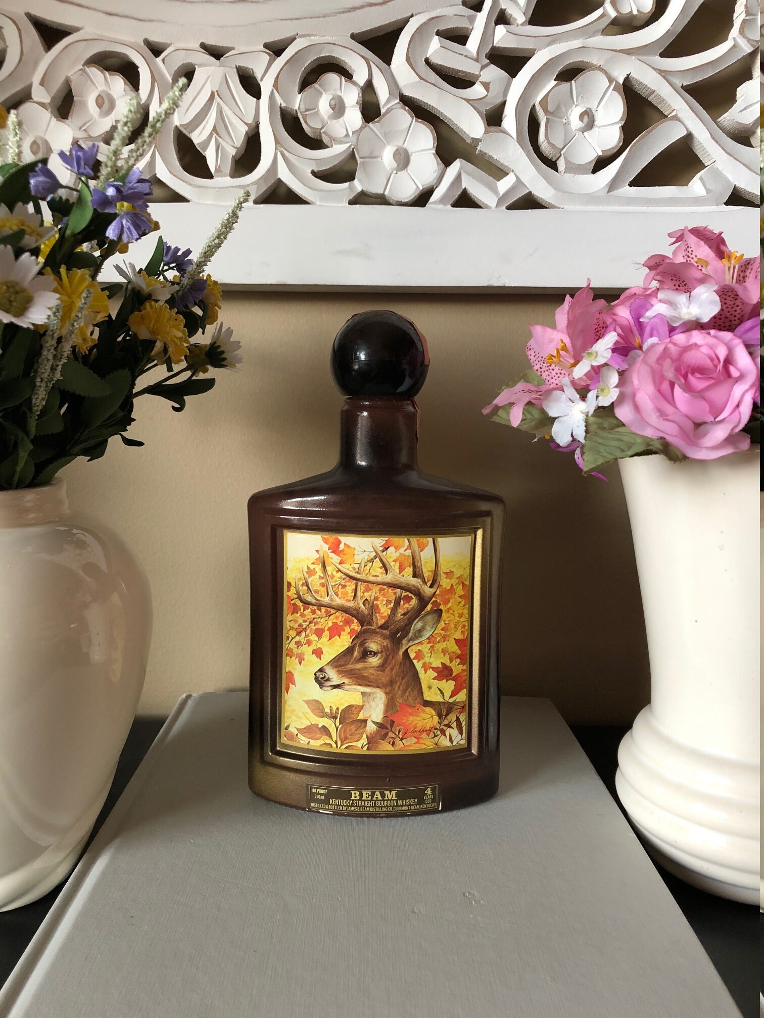 Jim Beam Deer Decanter Vintage Jim Beam Bottle White Tailed Etsy