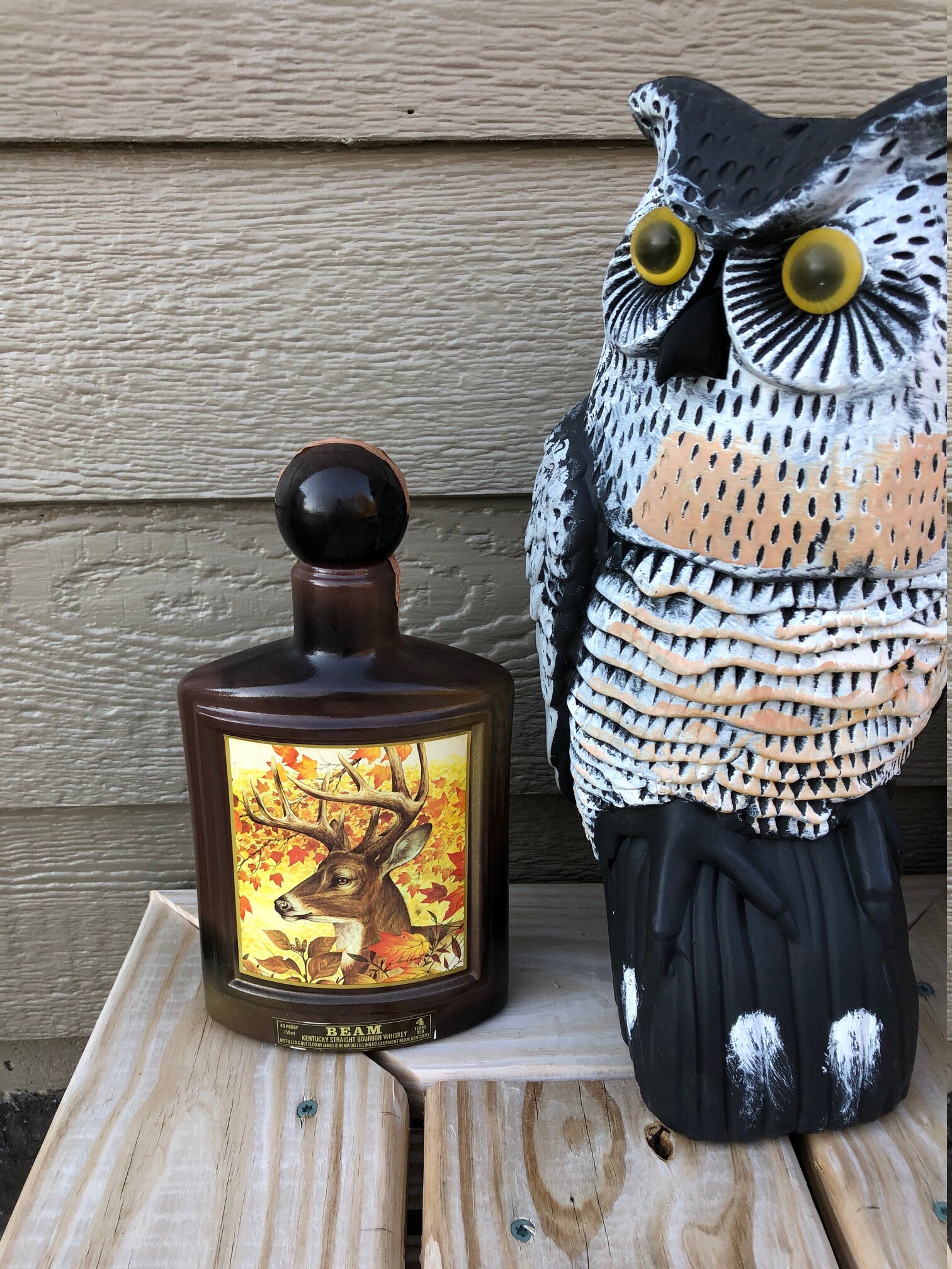 Jim Beam Deer Decanter Vintage Jim Beam Bottle White Tailed Etsy