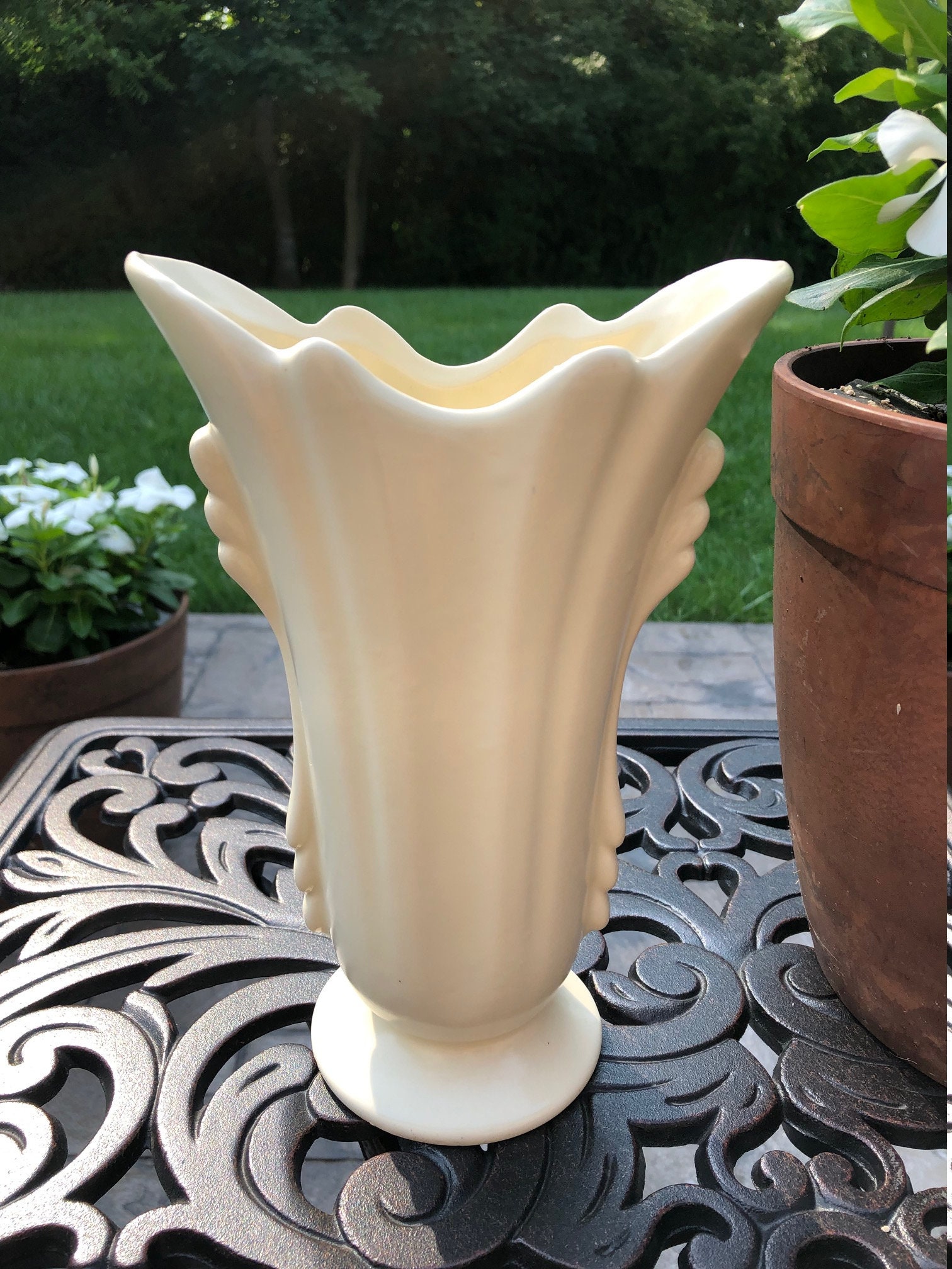 Shawnee Pottery Vase Shawnee Double Handle Vase Art Deco Etsy