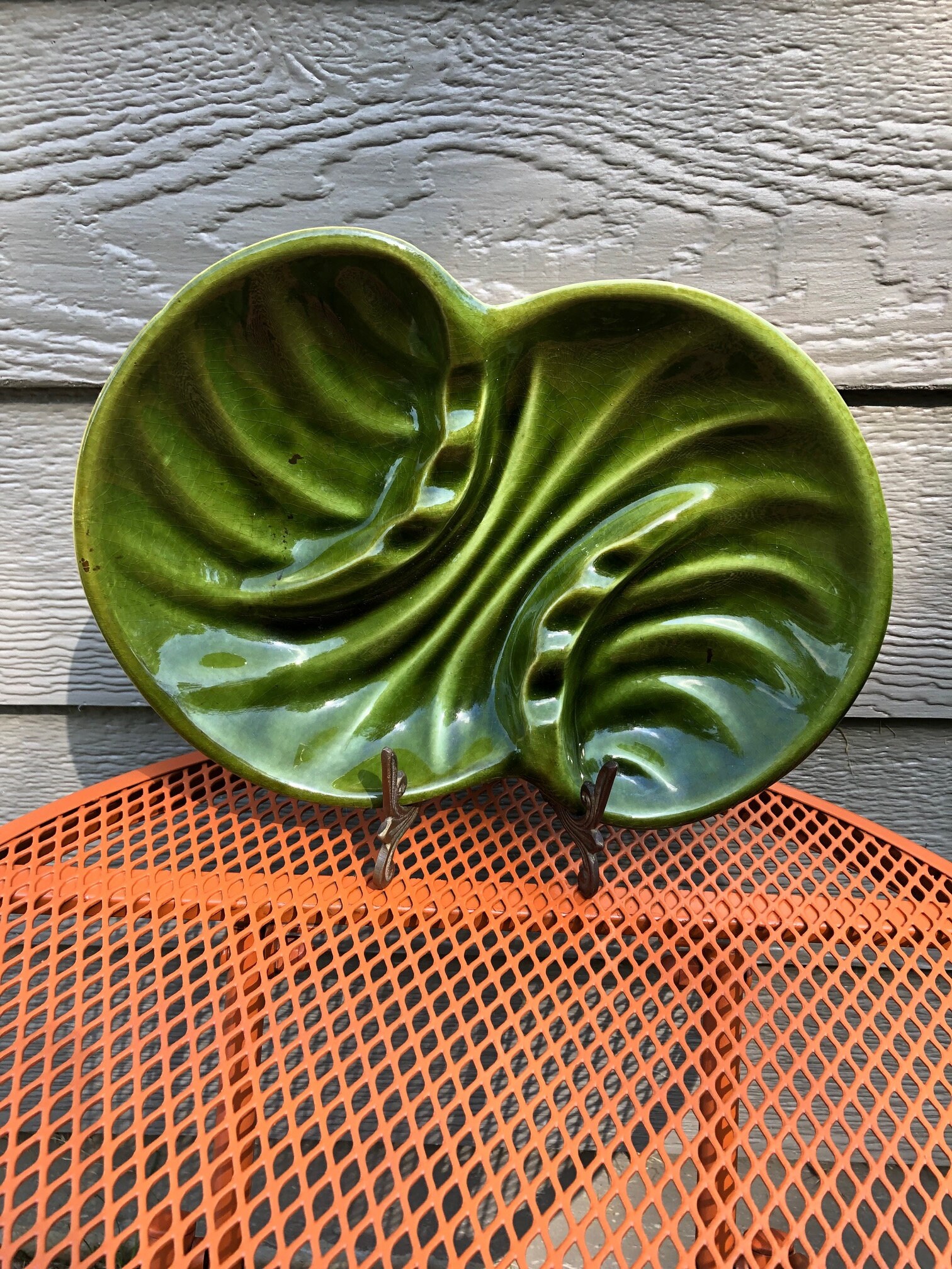 Mid Century Modern Ashtray Retro Ashtray Vintage Green Etsy