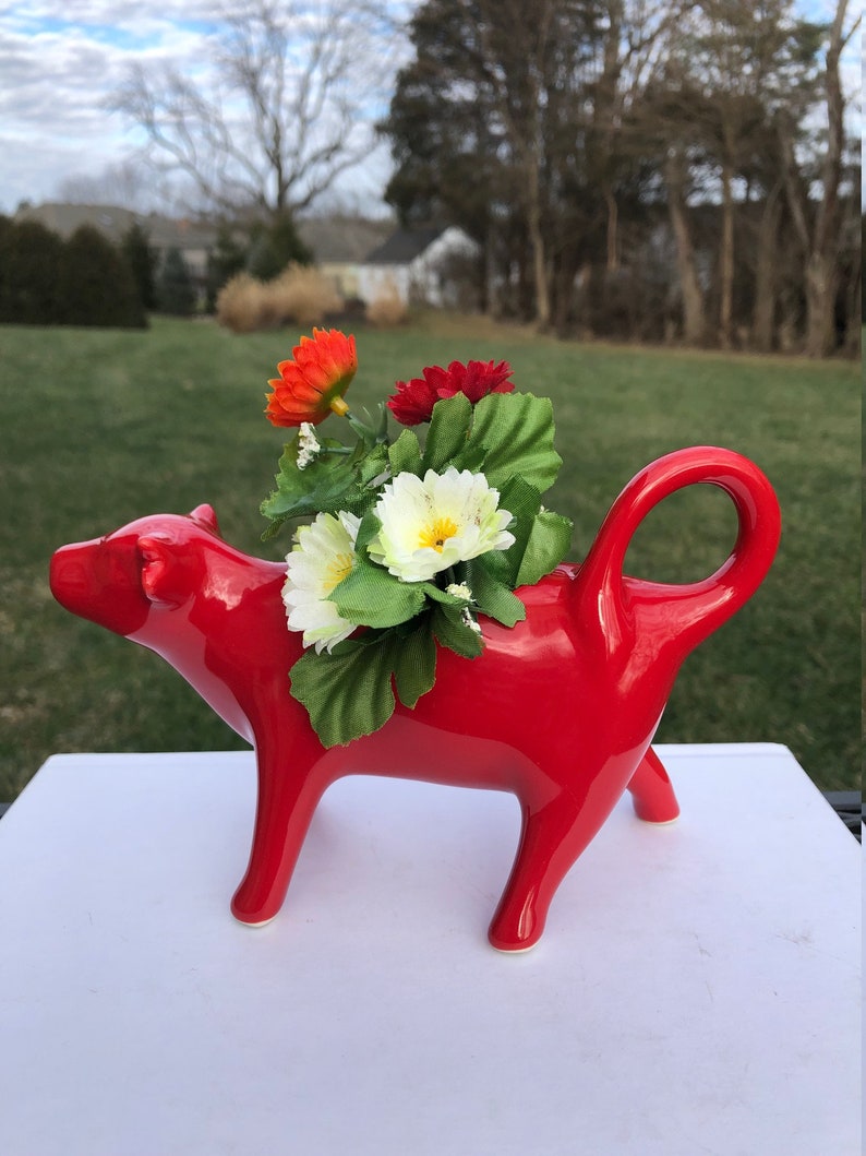 Pioneer Woman Cow Creamer Vintage Red Cow Creamer Vintage Etsy