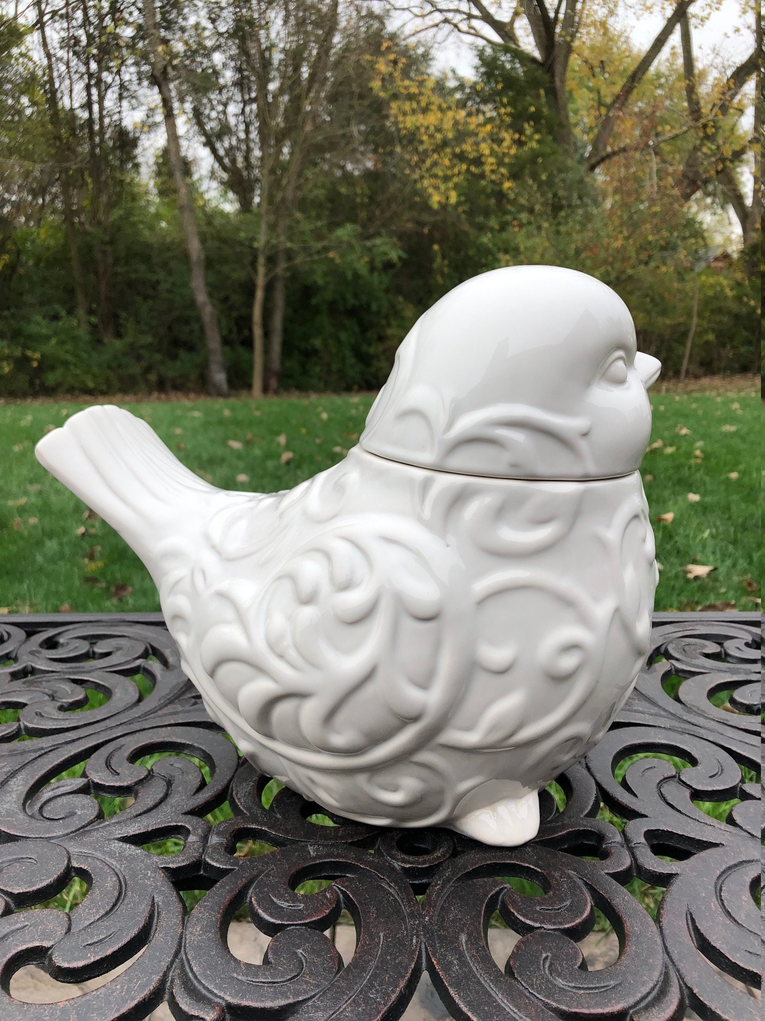 Bird Cookie Jar Songbird Cookie Jar Large Bird Shaped Cookie Etsy