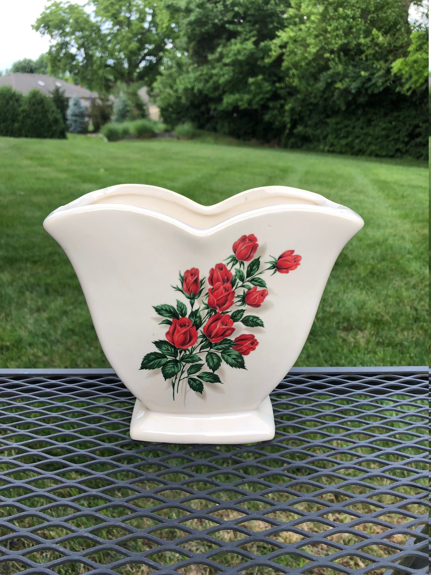 Mccoy Pottery Vase Mccoy Rose Vase Vintage Mccoy Pillow - Etsy UK