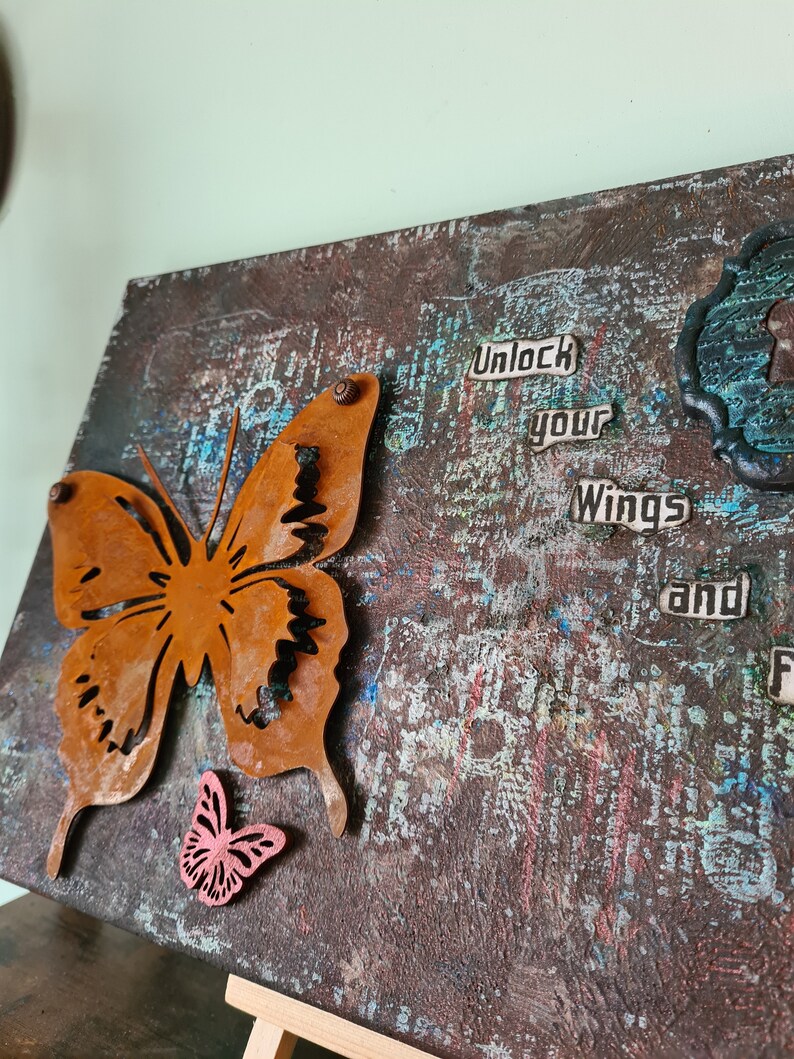 Mixed Media Canvas SOLD Unlock your wings