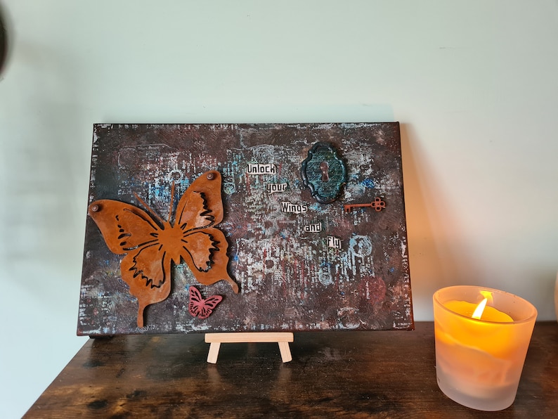 Mixed Media Canvas SOLD Unlock your wings