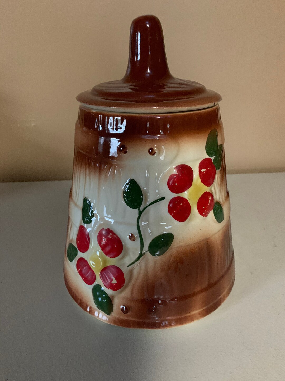 Vintage Butter Churn Cookie Jar Etsy