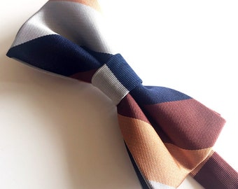 Brown Bow Tie | Blue Bow Tie | Grey Bow tie  | Mens Bow Tie | Wedding Bow Ties | Groomsmen Bow ties Gifts | Gifts for him | Mens Accessories