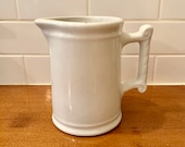 Vintage White Ironstone Pitcher Carr China Company Milk Pitcher Milk Jug