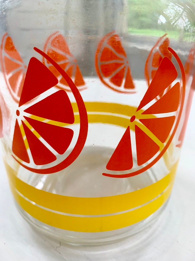 Libby of Canada Orange Juice Carafe With Orange Slices Orange Etsy