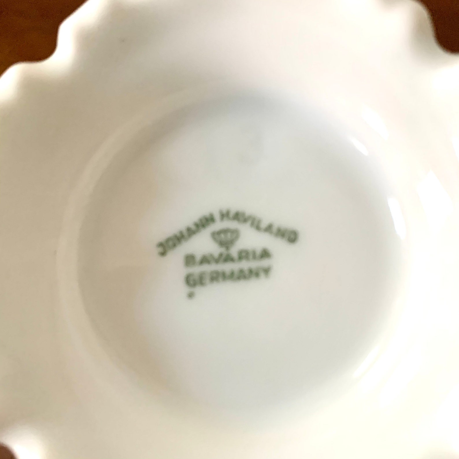 Johann Haviland Bavaria Germany Blue Garland Cream Pitcher Blue Roses