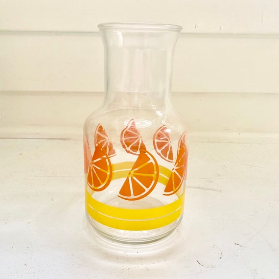 Libby of Canada Orange Juice Carafe With Orange Slices Orange Juice Pitcher  