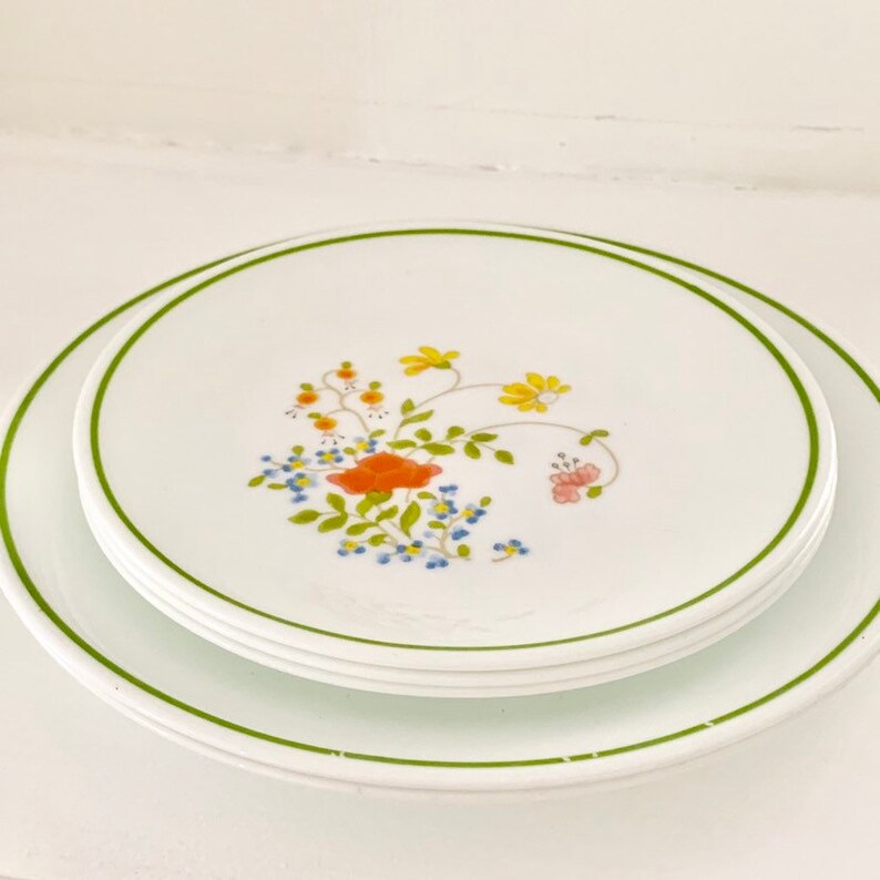 Vintage Corelle by Corning Wildflower Meadows Salad Plates Etsy